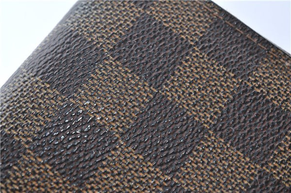 Auth Louis Vuitton Damier Porte Monnaie Billets Tresor Wallet N61730 LV J2053
