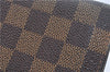 Auth Louis Vuitton Damier Porte Monnaie Billets Tresor Wallet N61730 LV J2053