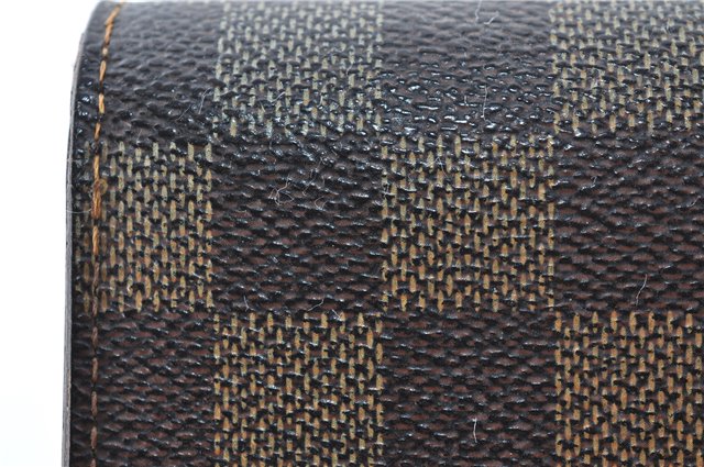 Auth Louis Vuitton Damier Porte Monnaie Billets Tresor Wallet N61730 LV J2053