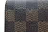 Auth Louis Vuitton Damier Porte Monnaie Billets Tresor Wallet N61730 LV J2053