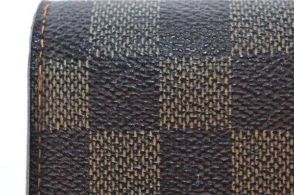 Auth Louis Vuitton Damier Porte Monnaie Billets Tresor Wallet N61730 LV J2053