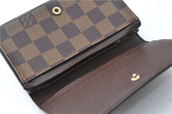 Auth Louis Vuitton Damier Porte Monnaie Billets Tresor Wallet N61730 LV J2053