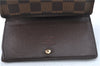 Auth Louis Vuitton Damier Porte Monnaie Billets Tresor Wallet N61730 LV J2053