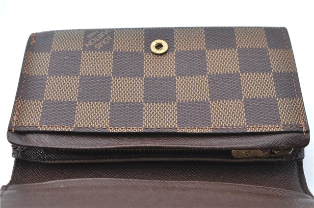 Auth Louis Vuitton Damier Porte Monnaie Billets Tresor Wallet N61730 LV J2053