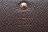 Auth Louis Vuitton Damier Porte Monnaie Billets Tresor Wallet N61730 LV J2053