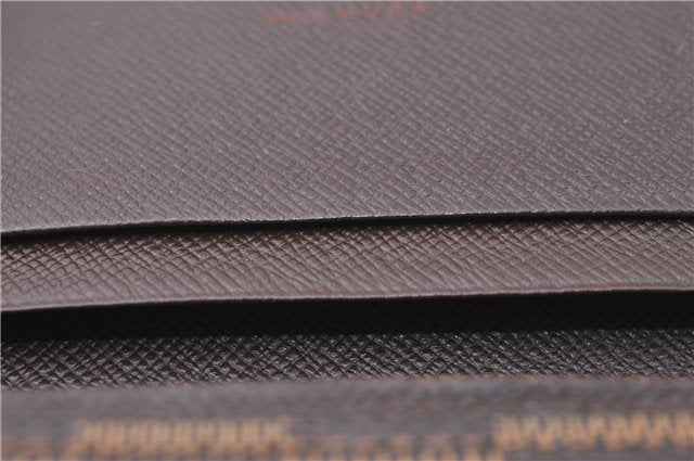 Auth Louis Vuitton Damier Porte Monnaie Billets Tresor Wallet N61730 LV J2053