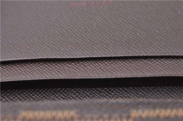 Auth Louis Vuitton Damier Porte Monnaie Billets Tresor Wallet N61730 LV J2053