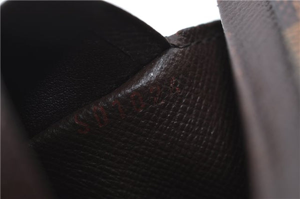 Auth Louis Vuitton Damier Porte Monnaie Billets Tresor Wallet N61730 LV J2053