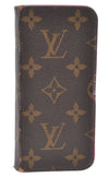 Authentic Louis Vuitton Monogram Folio Iphone 7 8 Case Pink M61906 LV J2058