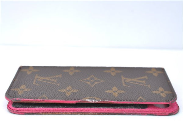 Authentic Louis Vuitton Monogram Folio Iphone 7 8 Case Pink M61906 LV J2058
