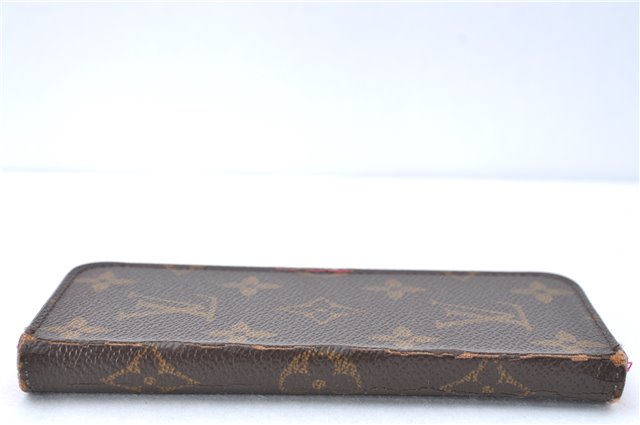 Authentic Louis Vuitton Monogram Folio Iphone 7 8 Case Pink M61906 LV J2058