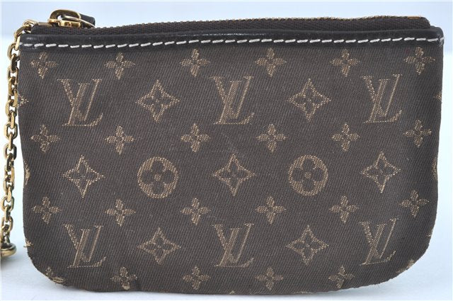 Authentic Louis Vuitton Monogram Idylle Pochette Cles Brown M62994 LV J2068
