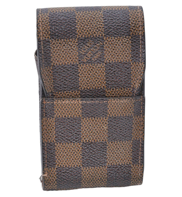 Authentic Louis Vuitton Damier Etui Cigarette Case N63024 LV J2071