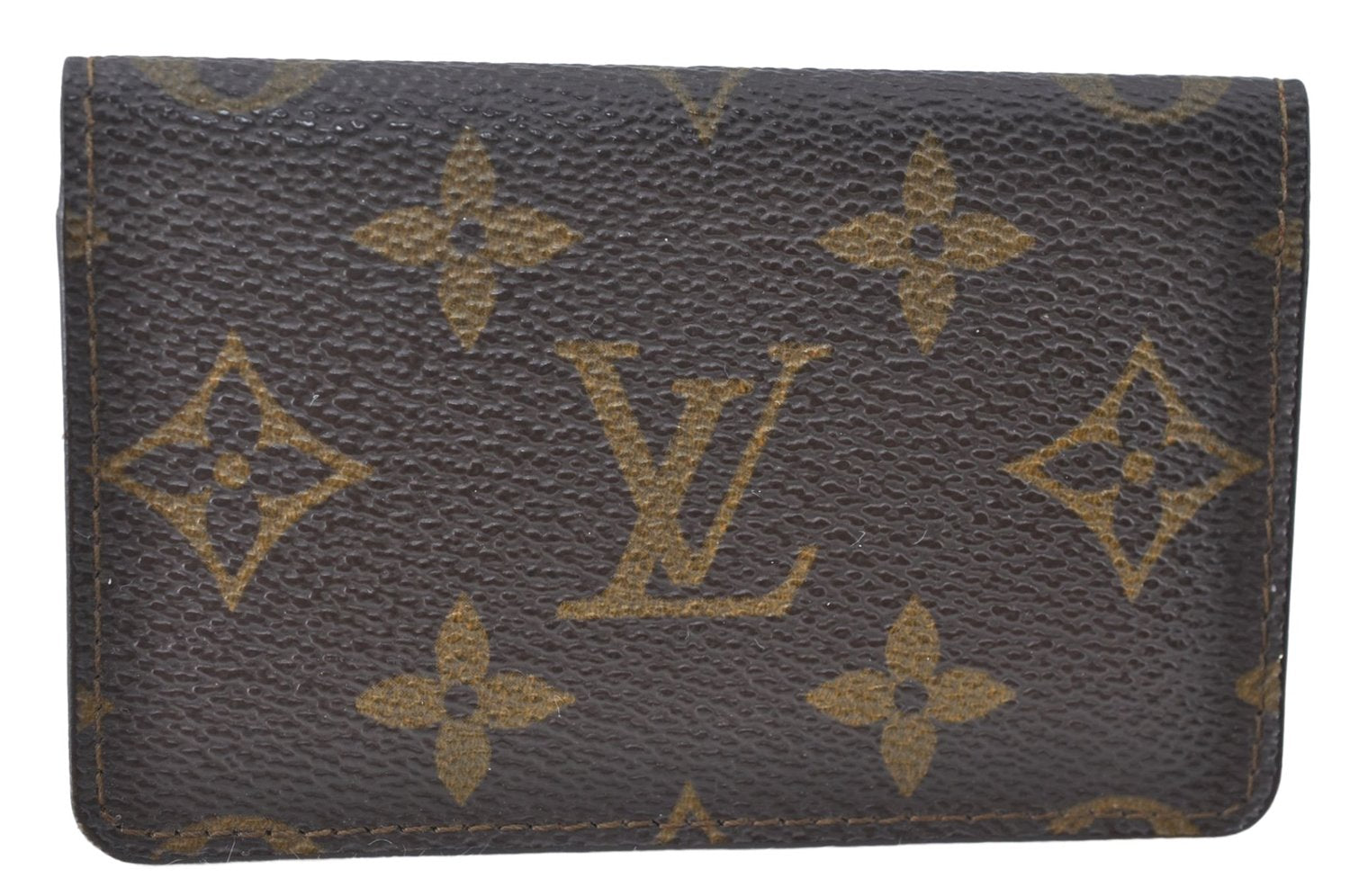 Auth Louis Vuitton Monogram Enveloppe Carte de Visite Card Case M62920 LV J2074