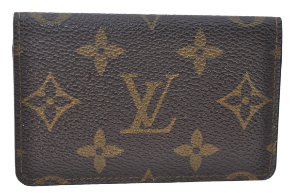 Auth Louis Vuitton Monogram Enveloppe Carte de Visite Card Case M62920 LV J2074