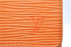 Auth Louis Vuitton Epi Porte Monnaie Billets Tresor Wallet Light Orange J2089