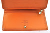 Auth Louis Vuitton Epi Porte Monnaie Billets Tresor Wallet Light Orange J2089