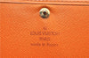 Auth Louis Vuitton Epi Porte Monnaie Billets Tresor Wallet Light Orange J2089