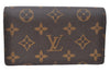 Authentic Louis Vuitton Monogram Portefeuille Tresor Wallet M61736 LV J2090