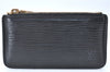 Authentic Louis Vuitton Epi Pochette Cles Coin Case Black M63802 LV J2091
