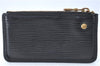 Authentic Louis Vuitton Epi Pochette Cles Coin Case Black M63802 LV J2091