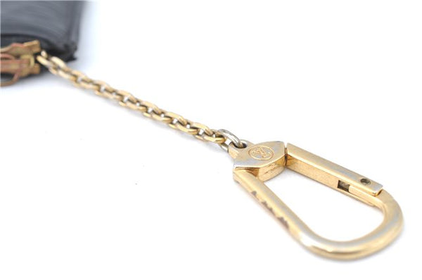 Authentic Louis Vuitton Epi Pochette Cles Coin Case Black M63802 LV J2091