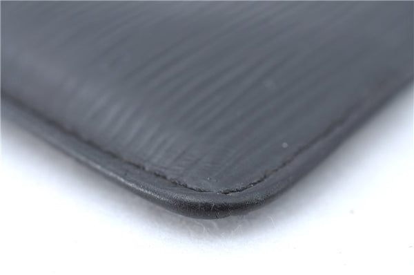 Authentic Louis Vuitton Epi Pochette Cles Coin Case Black M63802 LV J2091