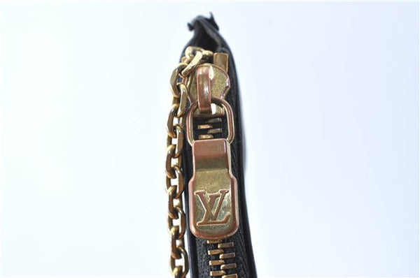 Authentic Louis Vuitton Epi Pochette Cles Coin Case Black M63802 LV J2091