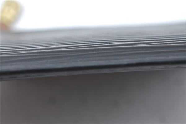 Authentic Louis Vuitton Epi Pochette Cles Coin Case Black M63802 LV J2091