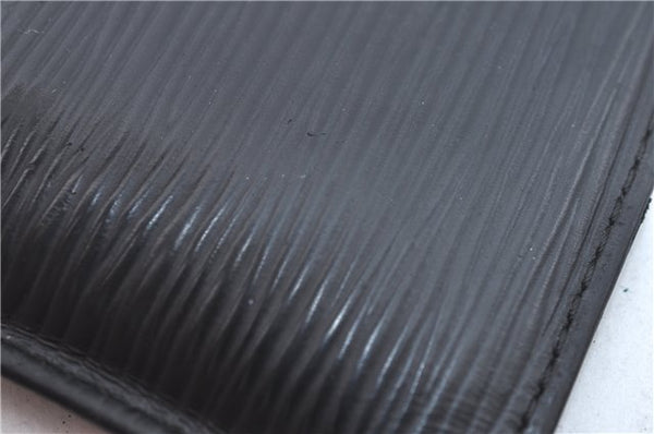 Authentic Louis Vuitton Epi Pochette Cles Coin Case Black M63802 LV J2091