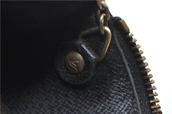 Authentic Louis Vuitton Epi Pochette Cles Coin Case Black M63802 LV J2091