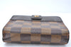 Authentic Louis Vuitton Damier Compact Zip Bifold Wallet Purse N61668 LV J2092