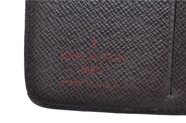 Authentic Louis Vuitton Damier Compact Zip Bifold Wallet Purse N61668 LV J2092