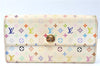 Auth Louis Vuitton Monogram Multicolor Portefeuille Sarah Wallet M93532 LV J2093