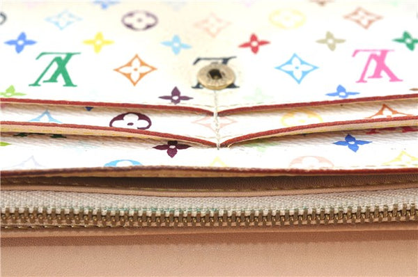 Auth Louis Vuitton Monogram Multicolor Portefeuille Sarah Wallet M93532 LV J2093