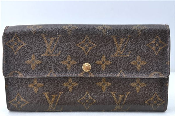 Authentic Louis Vuitton Monogram Portefeuille Sarah Purse Wallet M61734 LV J2094