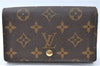 Auth Louis Vuitton Monogram Porte Monnaie Billets Tresor Wallet M61730 LV J2095