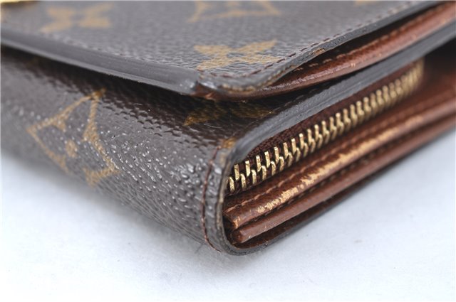 Auth Louis Vuitton Monogram Porte Monnaie Billets Tresor Wallet M61730 LV J2095