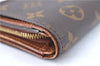 Auth Louis Vuitton Monogram Porte Monnaie Billets Tresor Wallet M61730 LV J2095