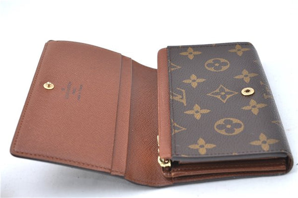 Auth Louis Vuitton Monogram Porte Monnaie Billets Tresor Wallet M61730 LV J2095