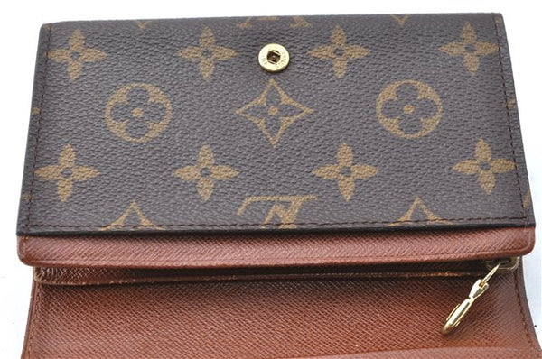 Auth Louis Vuitton Monogram Porte Monnaie Billets Tresor Wallet M61730 LV J2095