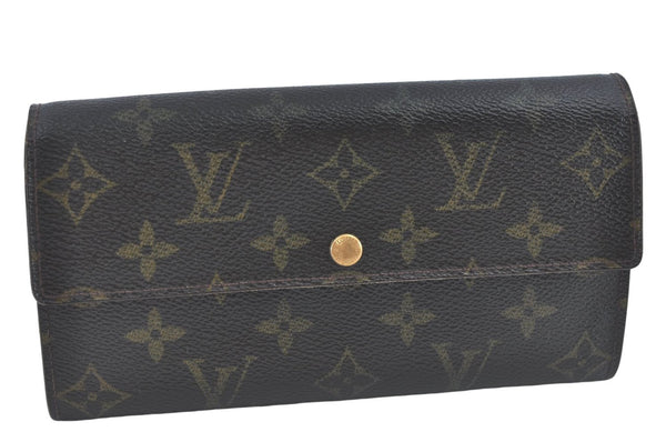 Auth Louis Vuitton Monogram Pochette Porte Monnaie Credit Wallet M61726 LV J2097