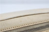 Authentic PRADA Leather Shoulder Hand Bag Ivory J2099
