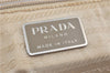 Authentic PRADA Leather Shoulder Hand Bag Ivory J2099