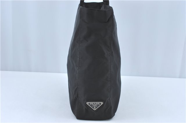 Authentic PRADA Nylon Tessuto Shoulder Tote Bag B8486 Black J2109
