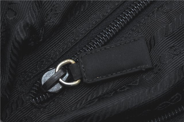 Authentic PRADA Nylon Tessuto Shoulder Tote Bag B8486 Black J2109