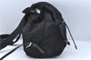 Authentic PRADA Nylon Leather Backpack Black J2113
