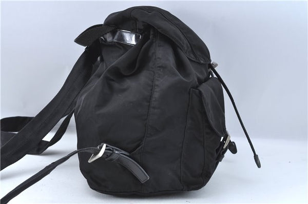 Authentic PRADA Nylon Leather Backpack Black J2113