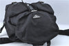 Authentic PRADA Nylon Leather Backpack Black J2113