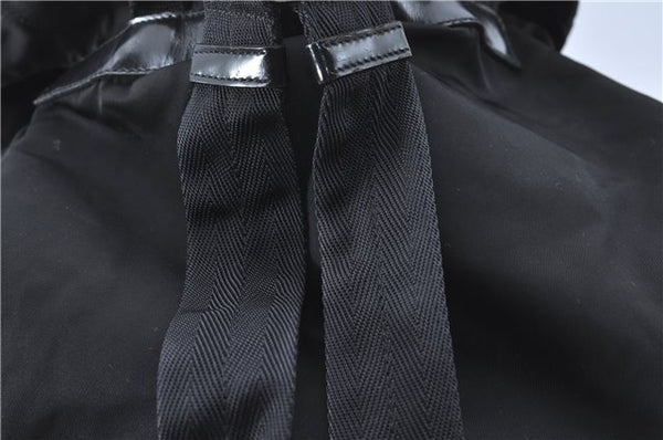 Authentic PRADA Nylon Leather Backpack Black J2113